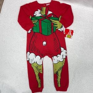 NWT grinch Christmas coverall romper 18m unisex gender neutral